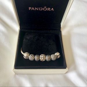 PANDORA Love Bracelet with 7 Charms